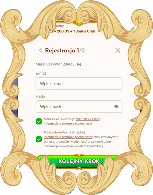 Wprowadz swoj adres e mail i haslo